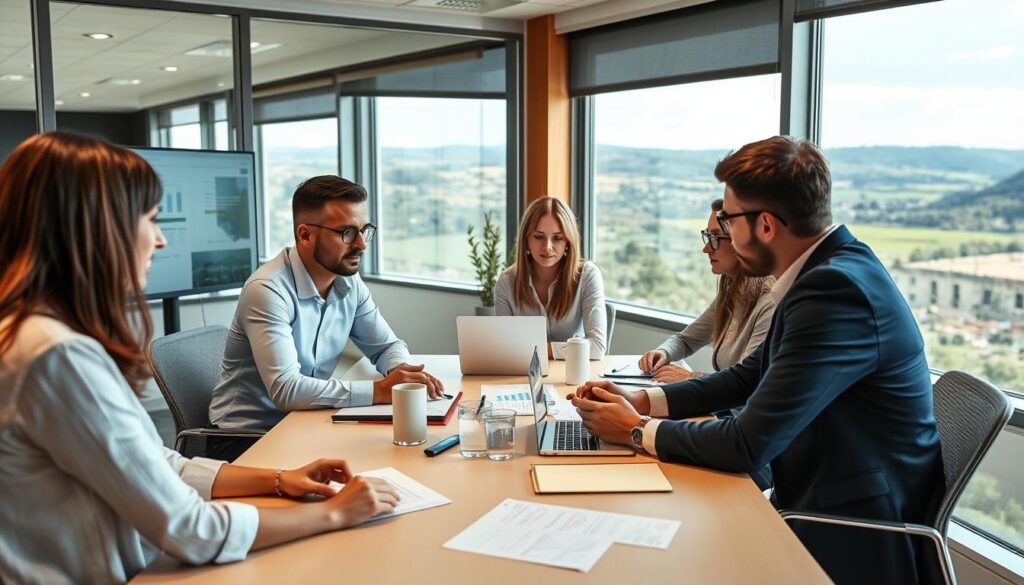 Équipe d'experts SEO travaillant sur une stratégie de référencement pour une entreprise en Ariège