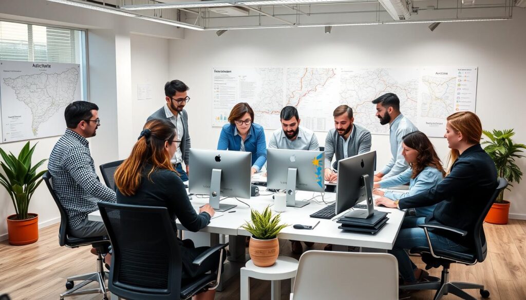 Équipe d'une agence SEO Ariège travaillant sur une stratégie de référencement local