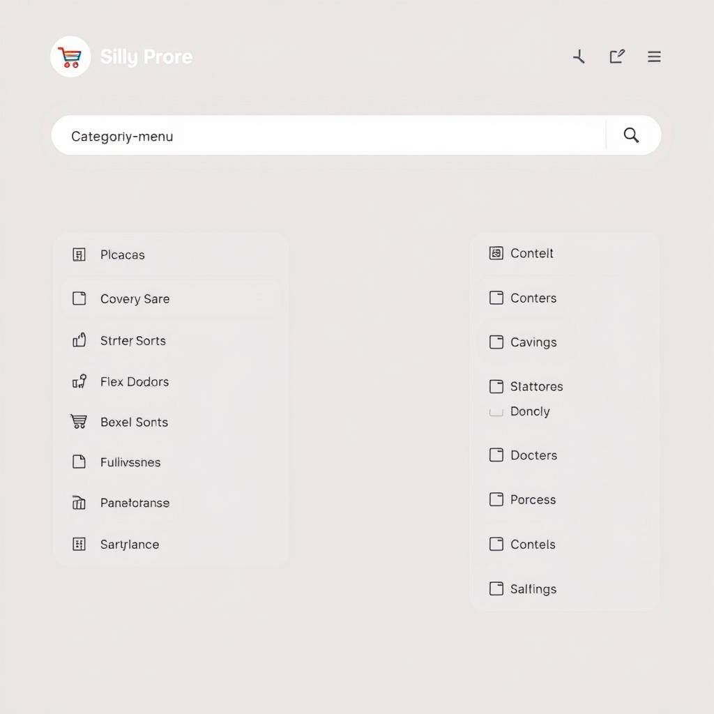 Menu de navigation intuitif d'une boutique en ligne
